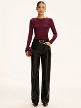 Asymmetric Twist Long-Sleeve Top